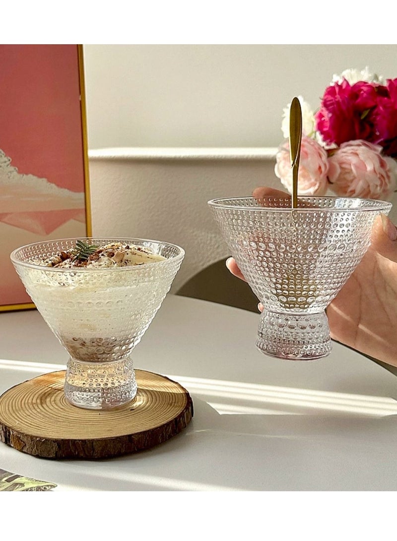 كاسات حلا زجاج بقاعده 3 قطع - Image 3